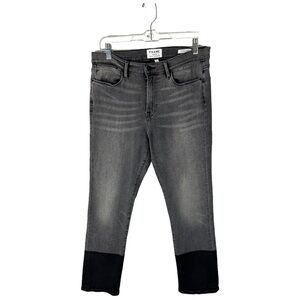 Frame Le High Straight Color Block Dip Dye Jeans SZ 31
